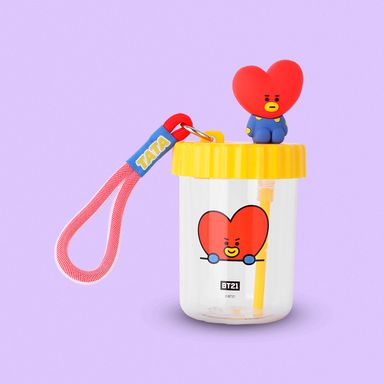 Vaso Plastico con Decoracion y Correa de 520 Ml Tata Serie Bt21