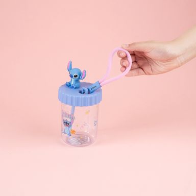 Vaso Plastico con Decoracin y Correa de 520 Ml Serie Disney Lilo & Stitch