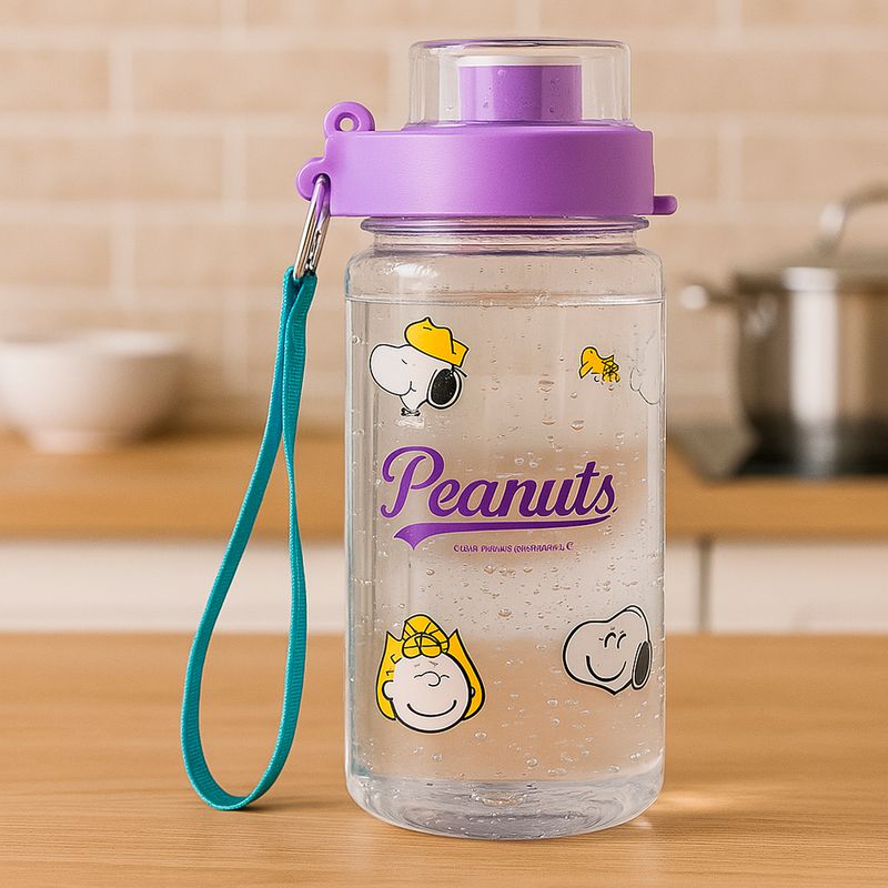 Vaso-Plastico-con-Correa-de-640-Ml-Serie-Snoopy-Morado-2-26265