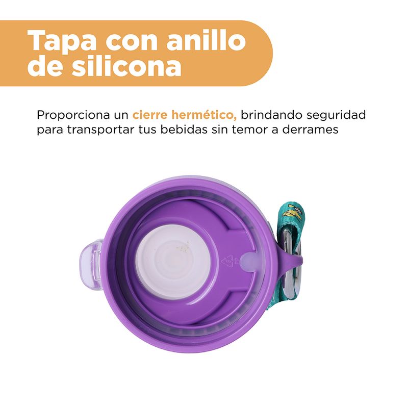 Vaso-Plastico-con-Correa-de-640-Ml-Serie-Snoopy-Morado-4-26265