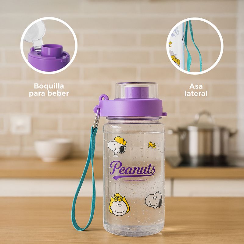 Vaso-Plastico-con-Correa-de-640-Ml-Serie-Snoopy-Morado-5-26265