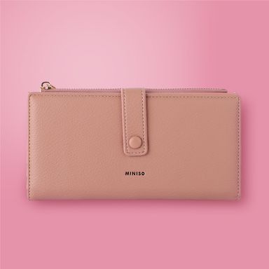 Cartera Larga para Mujer Serie Miniso Rosa