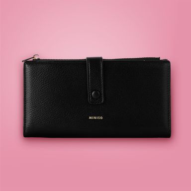 Cartera Larga para Mujer Serie Miniso Negro