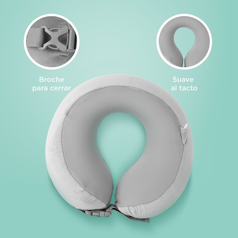 Almohada-de-Viaje-Ajustable-para-el-Cuello-con-Espuma-Viscoelastica-Serie-Miniso-Gris-5-26296