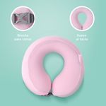 Almohada-de-Viaje-Ajustable-para-el-Cuello-con-Espuma-Viscoelastica-Serie-Miniso-Rosa-5-26297