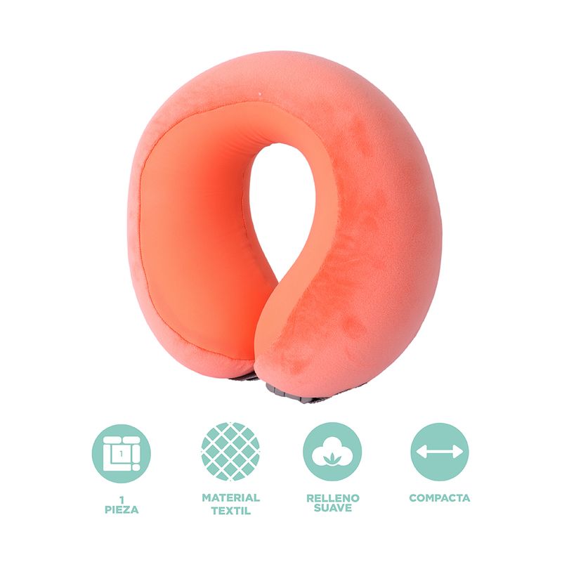 Almohada-de-Viaje-Ajustable-para-el-Cuello-con-Espuma-Viscoelastica-Serie-Miniso-Naranja-3-26298