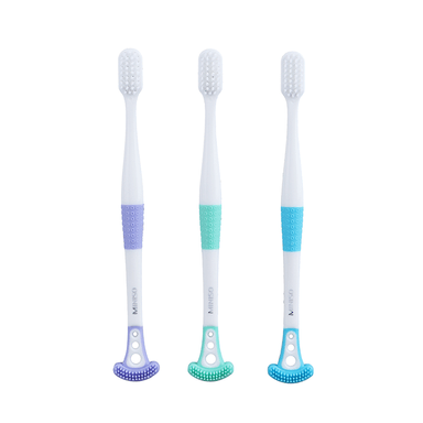 Cepillo de Dientes para Limpieza de Lengua 2 en 1 Serie Miniso - 3 Unidades