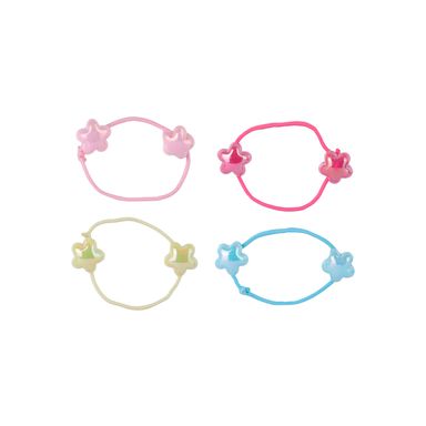 Set de Ligas Infantiles para Cabello Brillantes Serie Miniso 4 Pzas