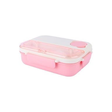 Contenedor para Alimentos 1300 Ml Serie Miniso Rosa y Blanco