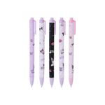 Juego-de-5-Esferos-Kuromi-0-5-Mm-Serie-Sanrio-Negro-1-26483