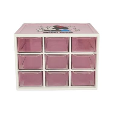 Organizador Plastico con Gabinete de 9 Cajones Minnie Serie Disney Mickey Mouse