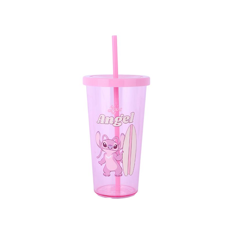 Vaso-Plastico-con-Pitillo-de-600-Ml-Angel-Serie-Disney-Lilo-Stitch-Rosa-1-26595