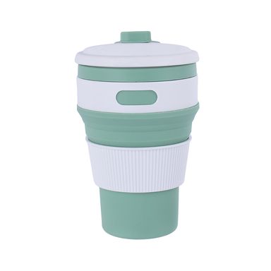 Vaso Plastico Plegable de Silicona de 350 Ml Serie Miniso Verde