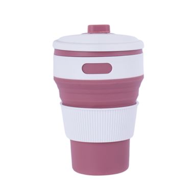 Vaso Plastico Plegable de Silicona de 350 Ml Serie Miniso Rosa