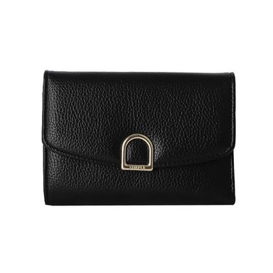 Cartera para Mujer con Hebilla Dorada Serie Miniso Negro