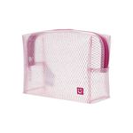 Cosmetiquera-Grande-Transparente-con-Red-Serie-Miniso-Rosa-Intenso-1-26394