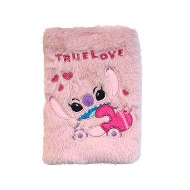 Cuaderno Amor Verdadero Angel B6 en Peluche Tapa Dura Serie Disney Lilo & Stitch 80 Hojas