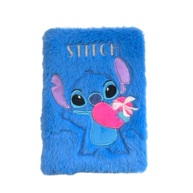 Cuaderno-Amor-Verdadero-Stitch-B6-en-Peluche-Tapa-Dura-Serie-Disney-Lilo-Stitch-80-Hojas-1-26238