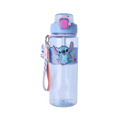 Botilo de Plastico con Correa y Funda 800 Ml Serie Disney Lilo Stitch