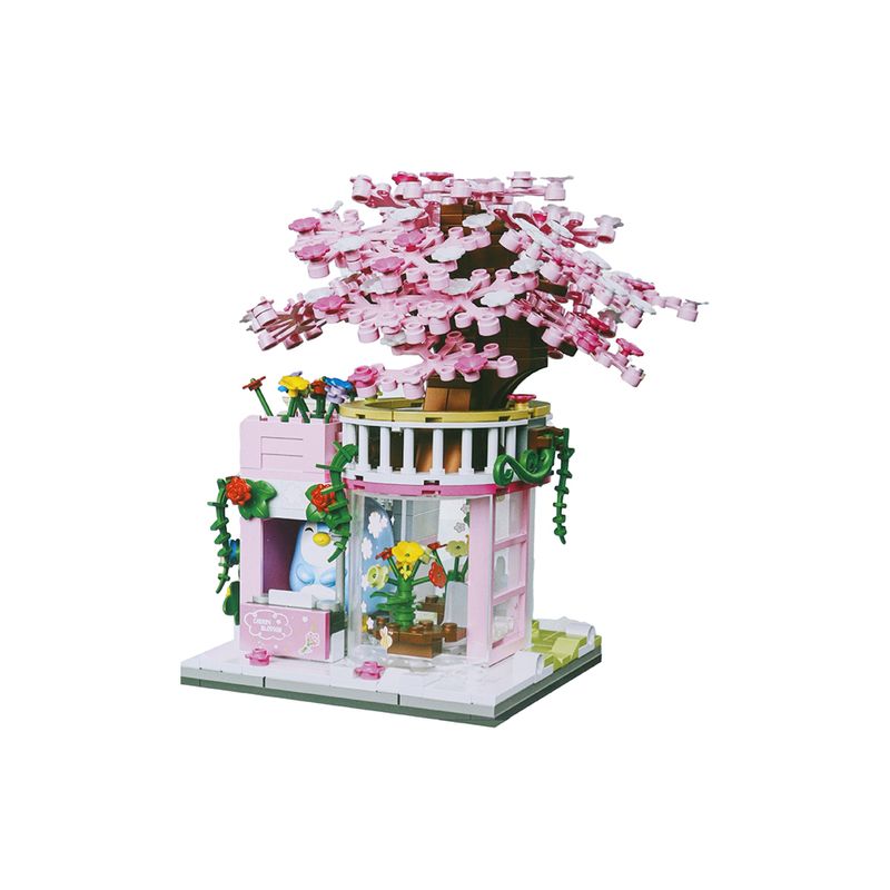 Flor-Paisaje-Urbano-Sakura-de-Bloques-de-Construccion-Serie-Mini-Family-1-26318