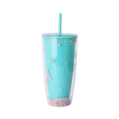 Vaso Plastico de Doble Pared 730 Ml Serie Miniso Verde