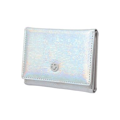 Cartera Corta con Broche para Mujer Serie Miniso Plata