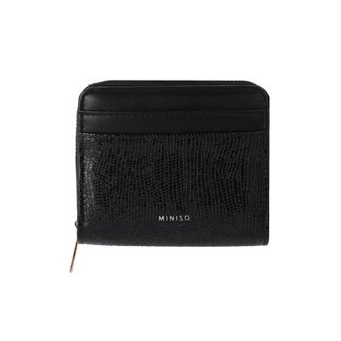 Cartera para Mujer con Textura Granulada Serie Miniso Negro