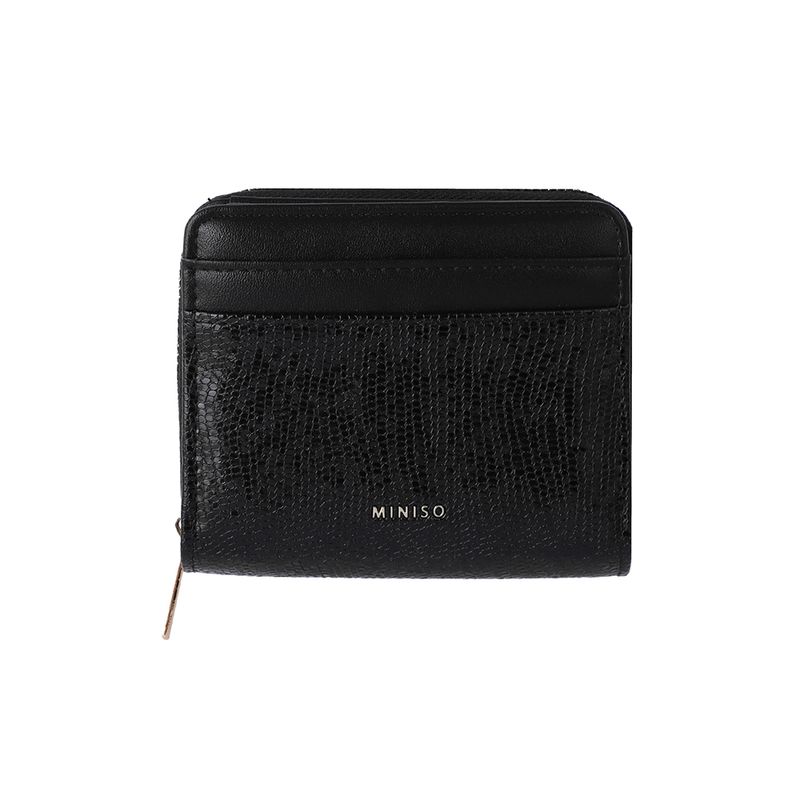 Cartera-para-Mujer-con-Textura-Granulada-Serie-Miniso-Negro-1-26458