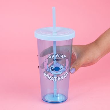 Vaso Plástico con Pitillo Serie Lilo & Stitch Disney 600 Ml
