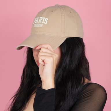 Gorra de Beisbol Bordado Paris Serie Miniso Khaki