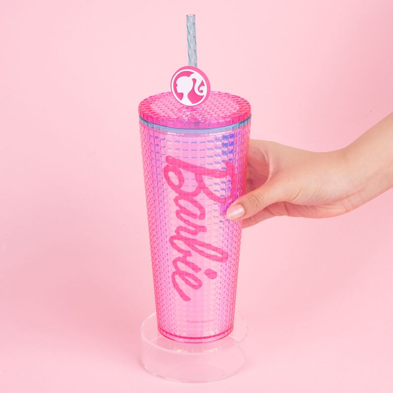 Vaso-Plastico-de-Doble-Pared-con-Pitillo-775-Ml-Serie-Barbie-2-26689