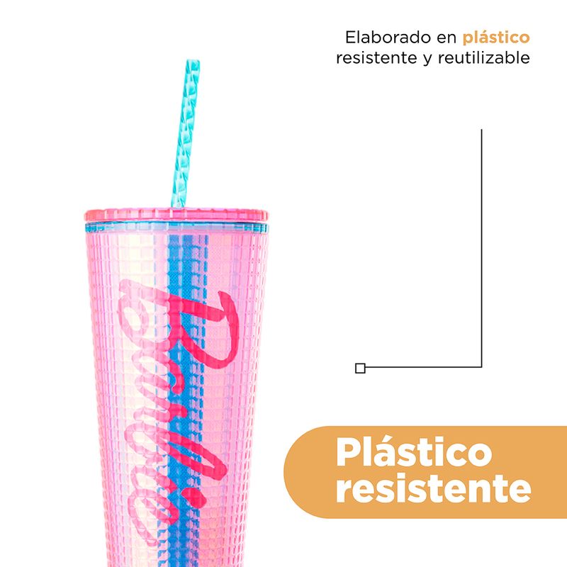 Vaso-Plastico-de-Doble-Pared-con-Pitillo-775-Ml-Serie-Barbie-7-26689