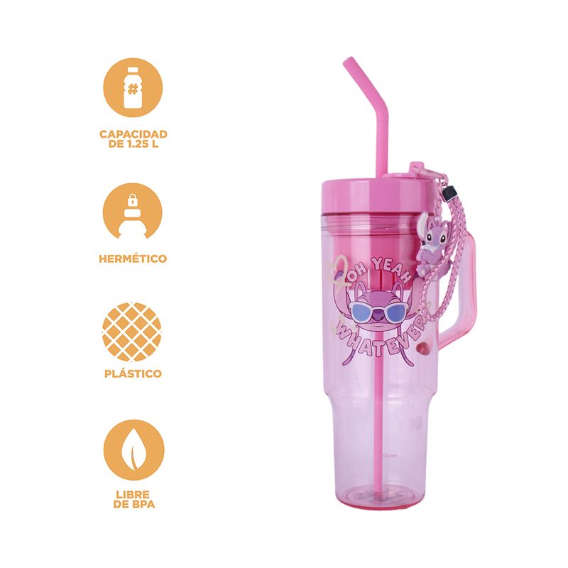 Vaso-Plastico-con-Pitillo-1250-Ml-Serie-Disney-Lilo-Stitch-Rosa-5-26727