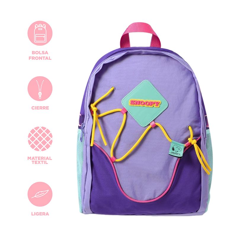 Maleta-Escolar-Serie-Snoopy-Colorful-Vintage-Morado-3-26750