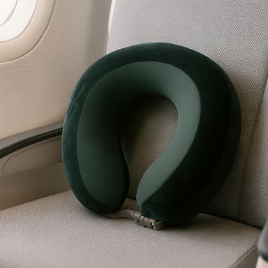 Almohada para Viaje de Espuma Viscoelstica Ajustable para el Cuello Serie Miniso Verde Negruzco