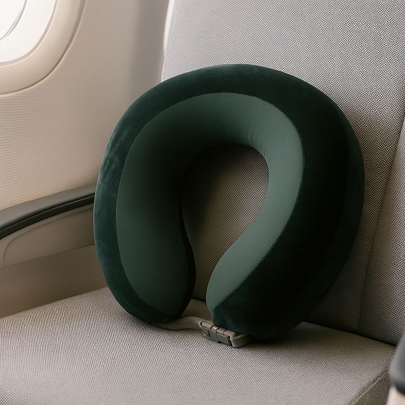 Almohada-para-Viaje-de-Espuma-Viscoelstica-Ajustable-para-el-Cuello-Serie-Miniso-Verde-Negruzco-2-26699