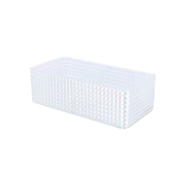 Organizador Plastico de Maquillaje Apilable con 2 Compartimentos Serie Miniso