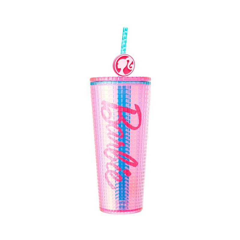 Vaso-Plastico-de-Doble-Pared-con-Pitillo-775-Ml-Serie-Barbie-1-26689