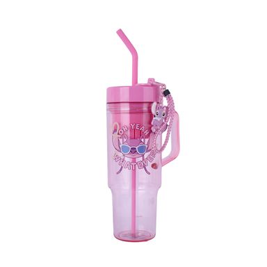 Vaso Plastico con Pitillo 1250 Ml Serie Disney Lilo & Stitch Rosa