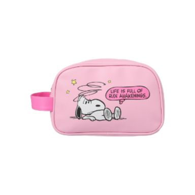 Cosmetiquera con Asa Serie Snoopy Colorful Vintage Rosa