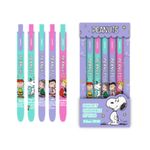 Set-de-Esferos-5-de-Gel-Serie-Snoopy-Colorful-Vintage-Negro-1-26779