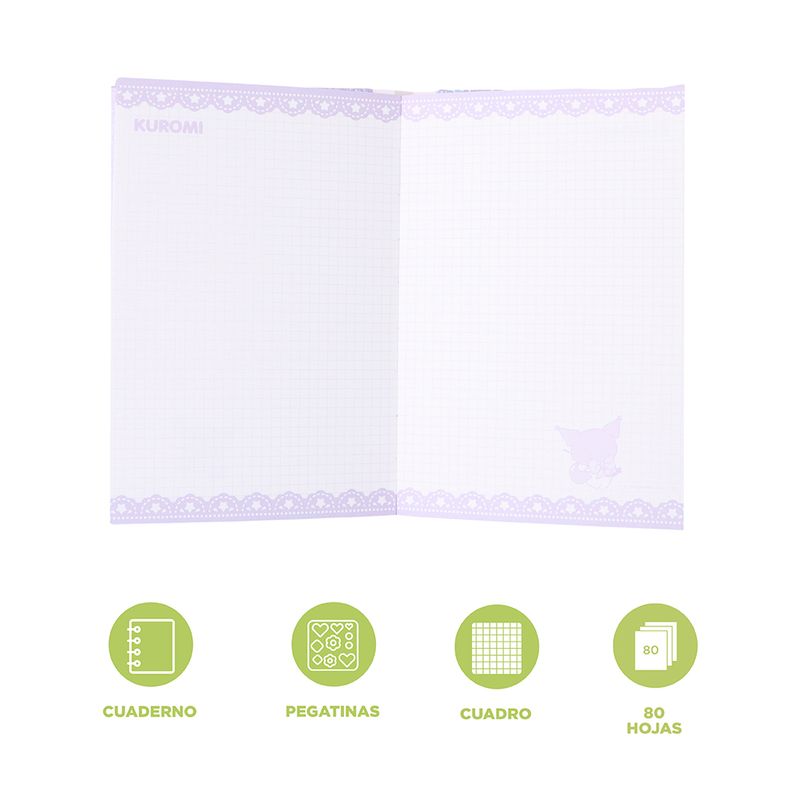 Cuaderno-Tapa-Dura-80-Hojas-Serie-Sanrio-Colorful-Summer-Kuromi-3-26814