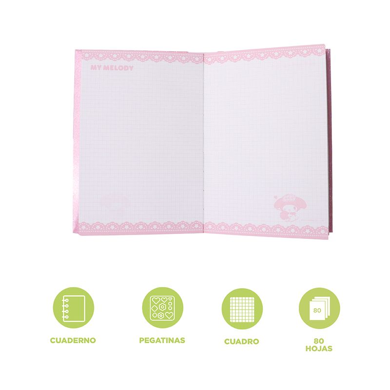 Cuaderno-Tapa-Dura-80-Hojas-Serie-Sanrio-Colorful-Summer-My-Melody-3-26815