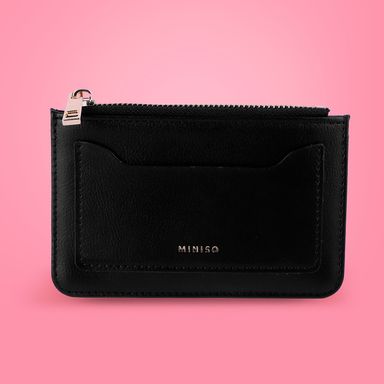 Monedero Basico Serie Miniso Color Negro