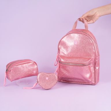 Maleta de Moda Miniso Serie Moon & Stars Color Glitter Rosa