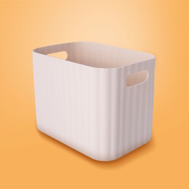 Organizador de Plastico Macaron con Asa Blanco