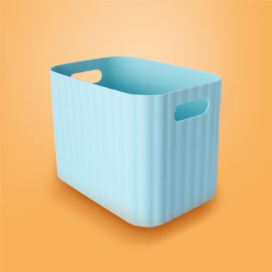 Organizador de Plastico Macaron con Asa Azul