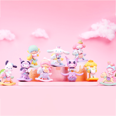Adorno Sopresa de Personajes Serie Sanrio Childish Heart Wooden Horse