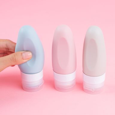 Set Botellas de Viaje 55 Ml Forma de Bala