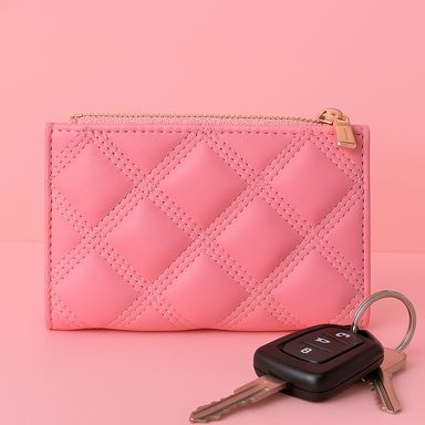 Cartera para Mujer Metalase Rombo Rosa